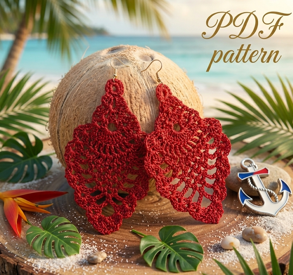 10. Crochet Pineapple Earrings - Instant PDF Download