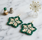 117. Elegant Flower Dangle Earrings