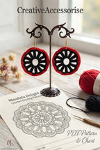 Round Lace Dangle Earrings — Beginner Crochet Pattern (PDF Download)