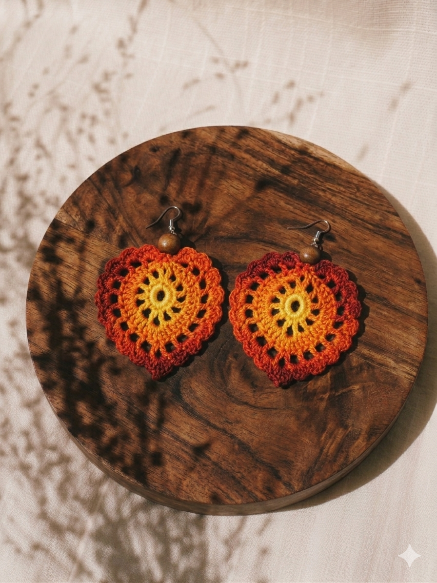 27. Heart Crochet Earrings Pattern | Detailed PDF Tutorial (Digital Download)
