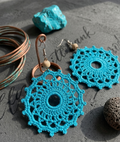 70. Bohemian Mandala Micro-Crochet Lace Earringss