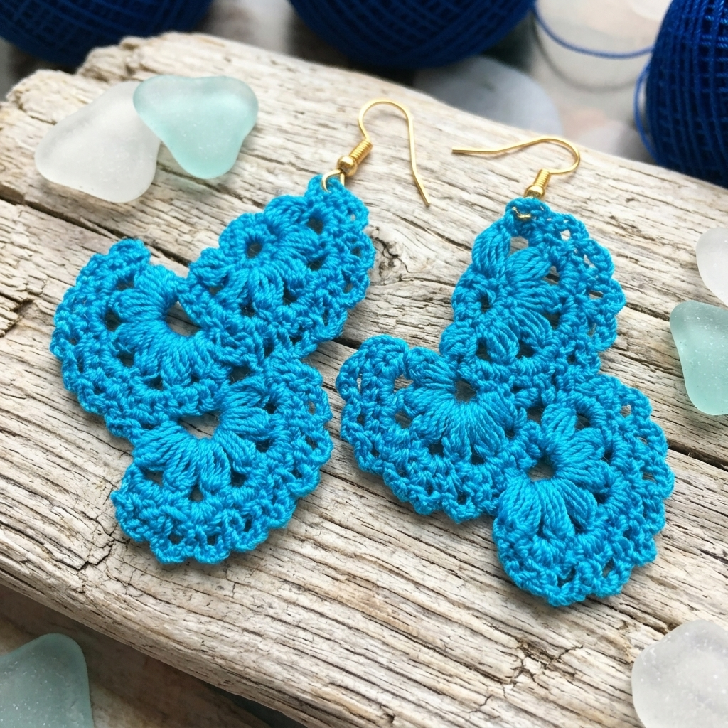 92. Asymmetric Crochet Earrings Pattern | Digital PDF Download