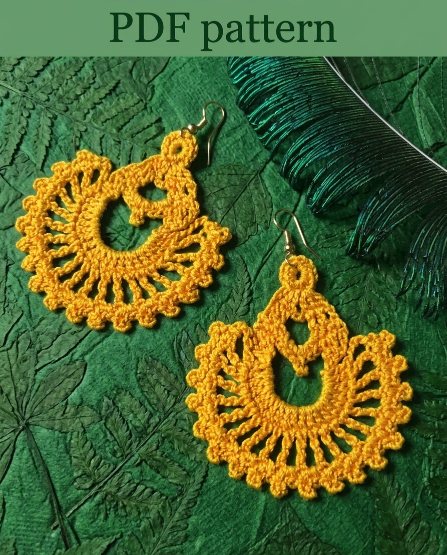 Lavender Lore Crochet Dangle Earrings