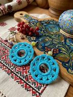 77. Ukrainian Sun Crochet Earrings Pattern (PDF Digital Download)