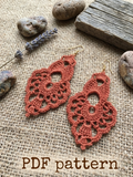 116. Boho Lace Fan Crochet Earring Pattern (Digital Download)