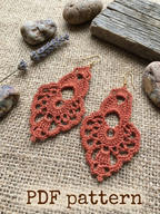 116. Boho Lace Fan Crochet Earring Pattern (Digital Download)