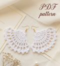 137. Crochet Fan Earrings Pattern | Instant Digital Download