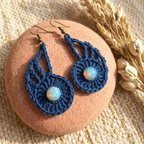 Crochet Leaf & Shell Lace Earrings – Digital PDF Pattern