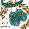 8. Crochet Peacock Earrings Pattern - Instant PDF Download