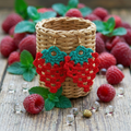 63. Crochet Raspberry Earrings Pattern | Digital PDF Download
