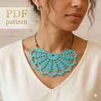 124. ONE Crochet Necklace Pattern, Crochet Necklace Pattern, PDF File - Crochet necklace - PDF pattern for beginners, crochet shell pattern