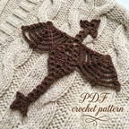 Dragon applique crochet pattern