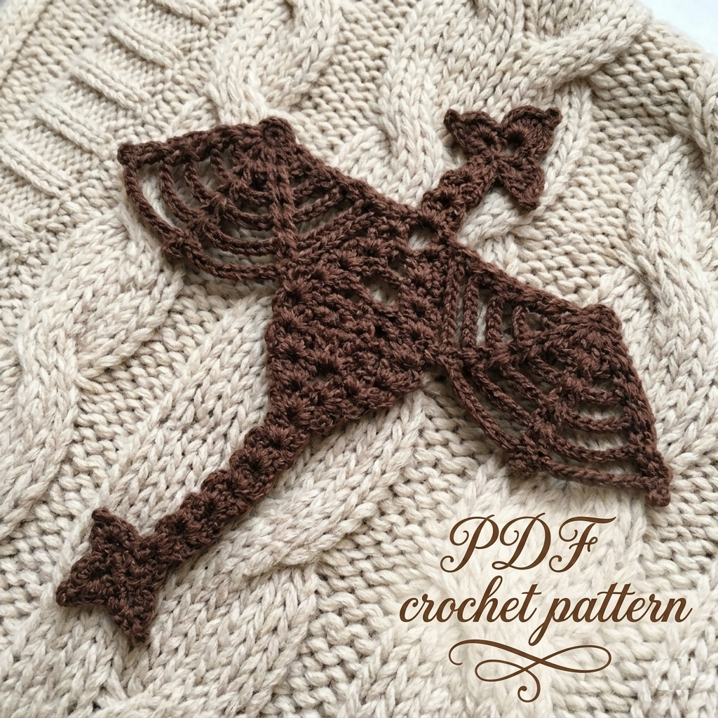Dragon applique crochet pattern