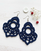 50. Elegant Lace Geometric Crochet Earrings – Digital PDF Pattern