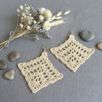 86. Rhombic Openwork Crochet Earrings Pattern | PDF Digital Download