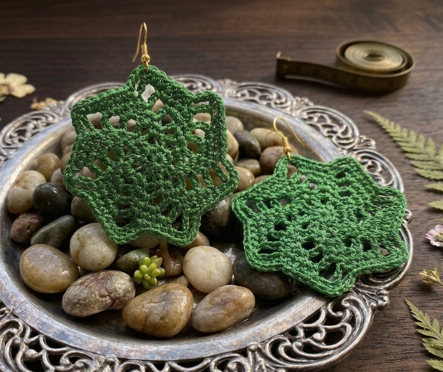 29. Crochet Spiral-Motif Earrints Pattern - Instant Download