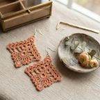 107. Crochet Diamond-Shaped Motif Earring Pattern (PDF)