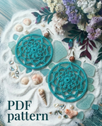 89. Crochet Mandala Hoop Earrings – Digital PDF Pattern
