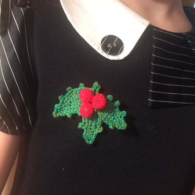 Festive Christmas Holly & Berries Crochet Pattern (PDF Download)