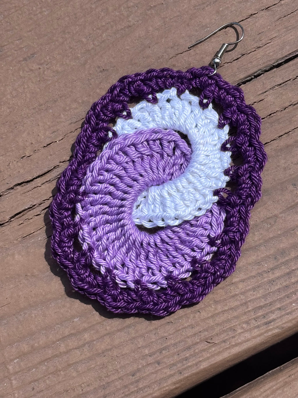 62. Spiral Swirl Openwork Crochet Earring Pattern (PDF Digital Download)