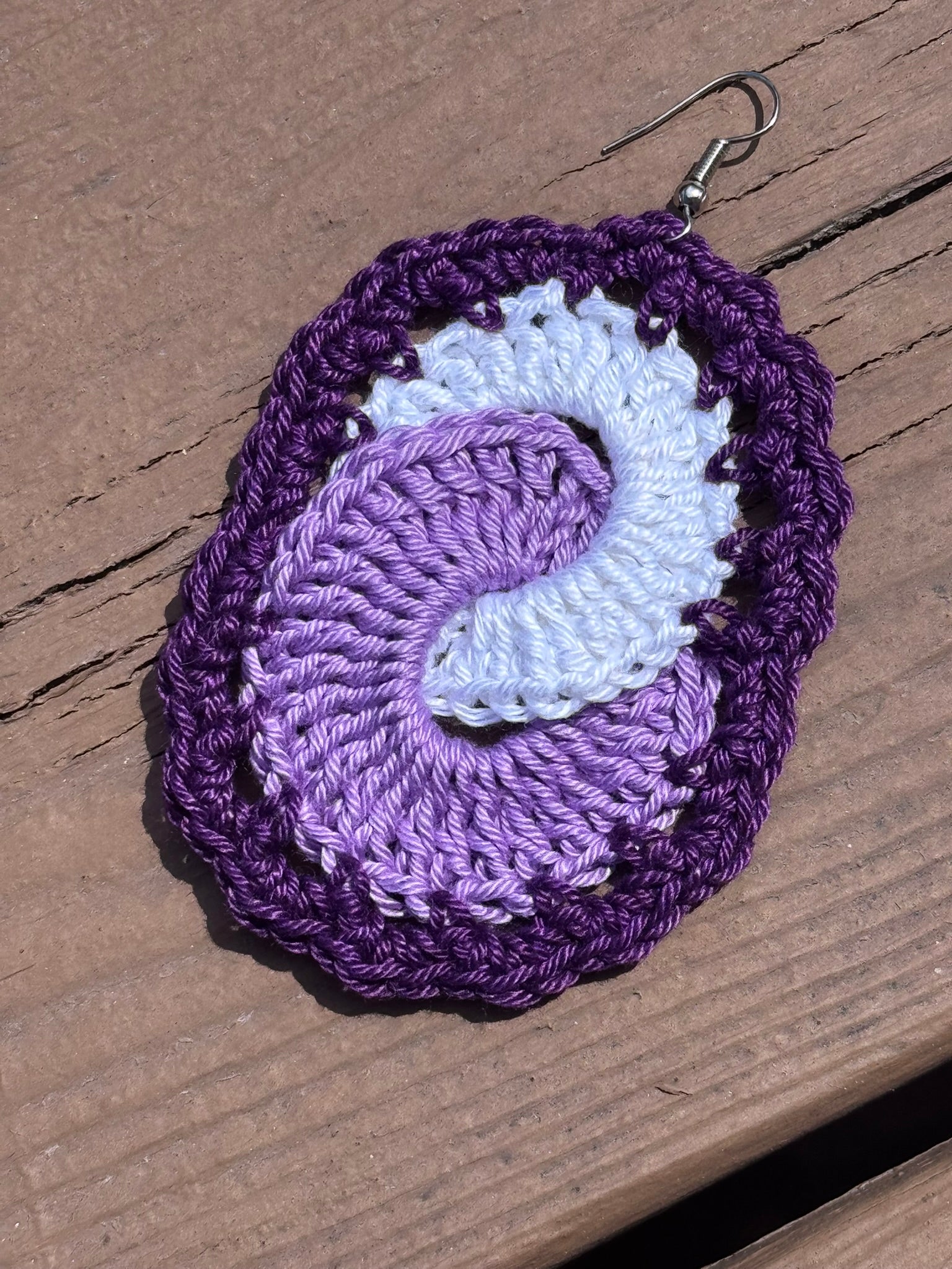 62. Spiral Swirl Openwork Crochet Earring Pattern (PDF Digital Download)