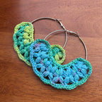 140. Floral Gradient Hoop Earrings — Crochet Pattern