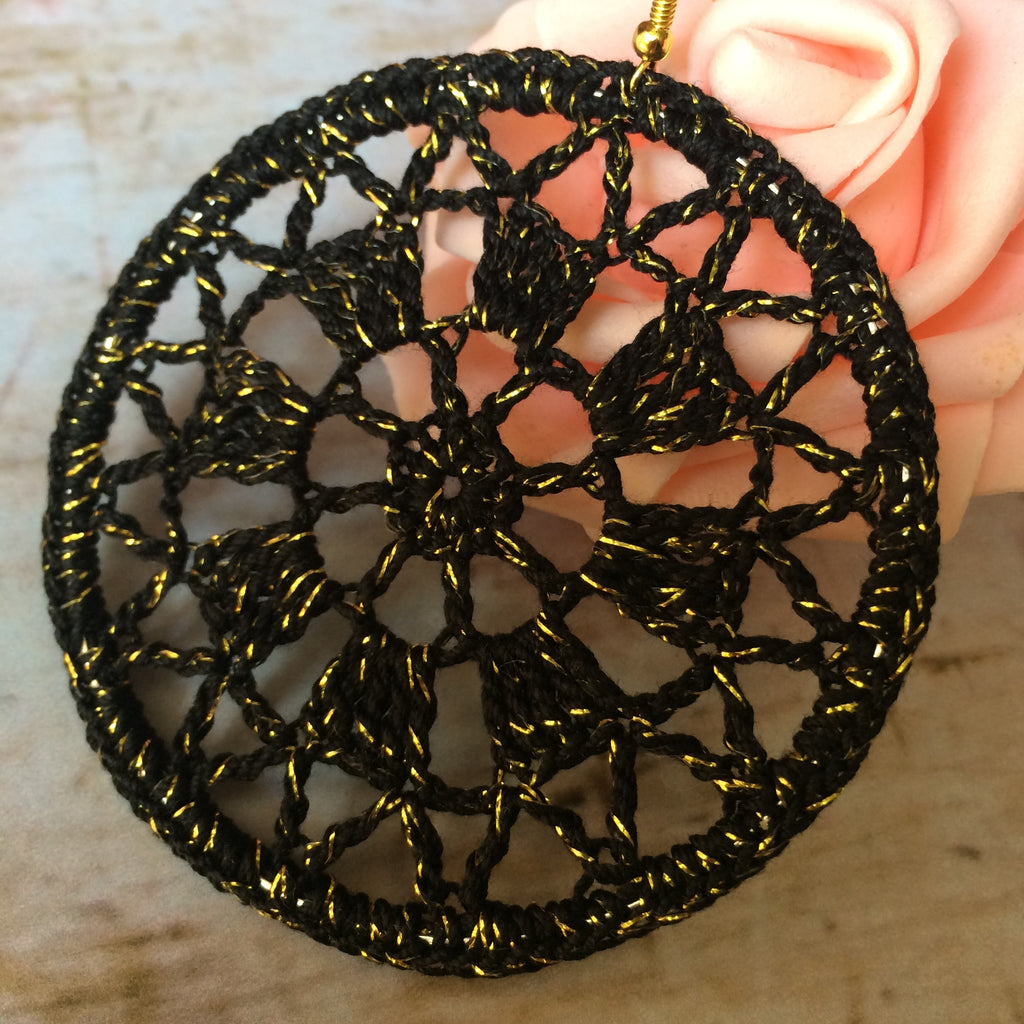 ✦ Mandala Hoop Crochet Earrings Pattern ✦