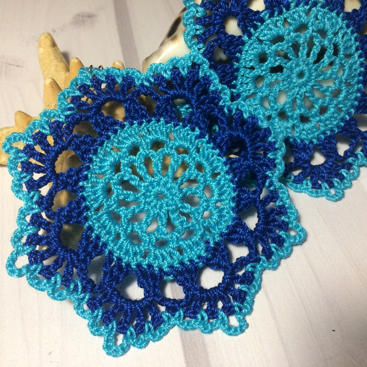 34. Crochet Snowflake Earrings Pattern - Instant Download
