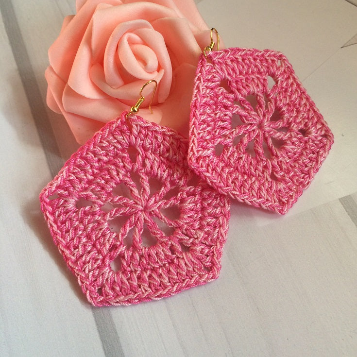 35. Lacy Geometric Earrings - Digital PDF Crochet Pattern