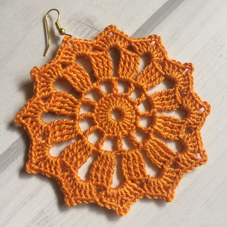 Crochet Earring Pattern – Intricate Lace Earrings PDF Download