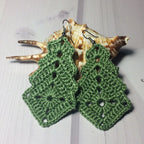 🎄 Crochet Christmas Tree Earrings Pattern – Festive DIY Holiday Jewelry