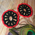 Round Lace Dangle Earrings — Beginner Crochet Pattern (PDF Download)