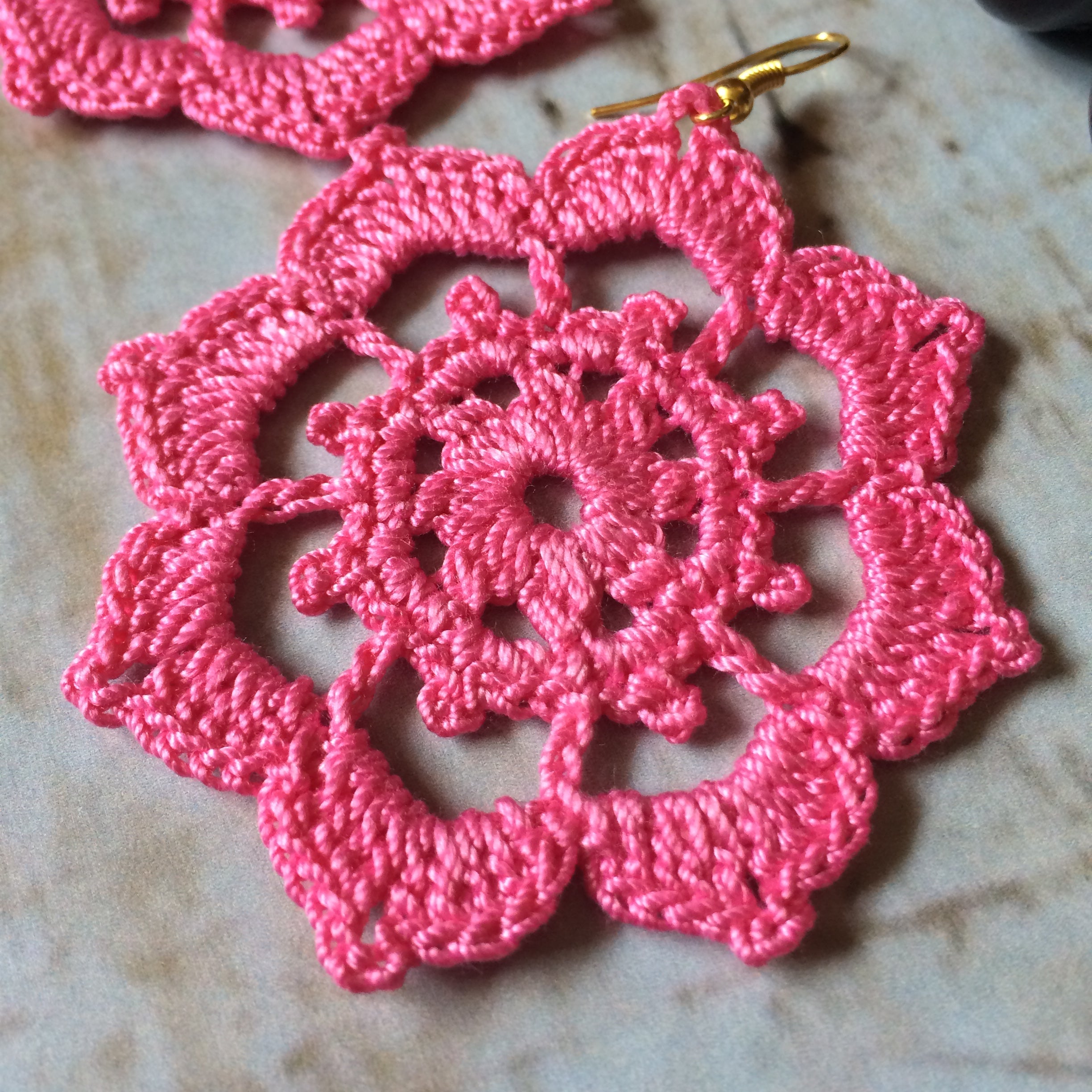Blossom Crochet Earring Pattern - Statement Lace Jewelry DIY