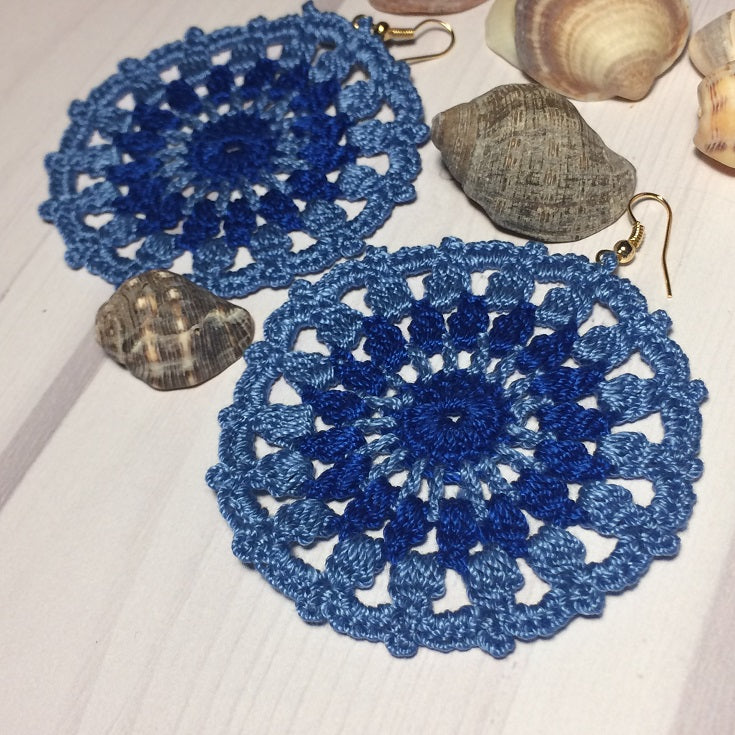 Mandala Lace Statement Earrings – Beginner-Friendly Crochet Pattern