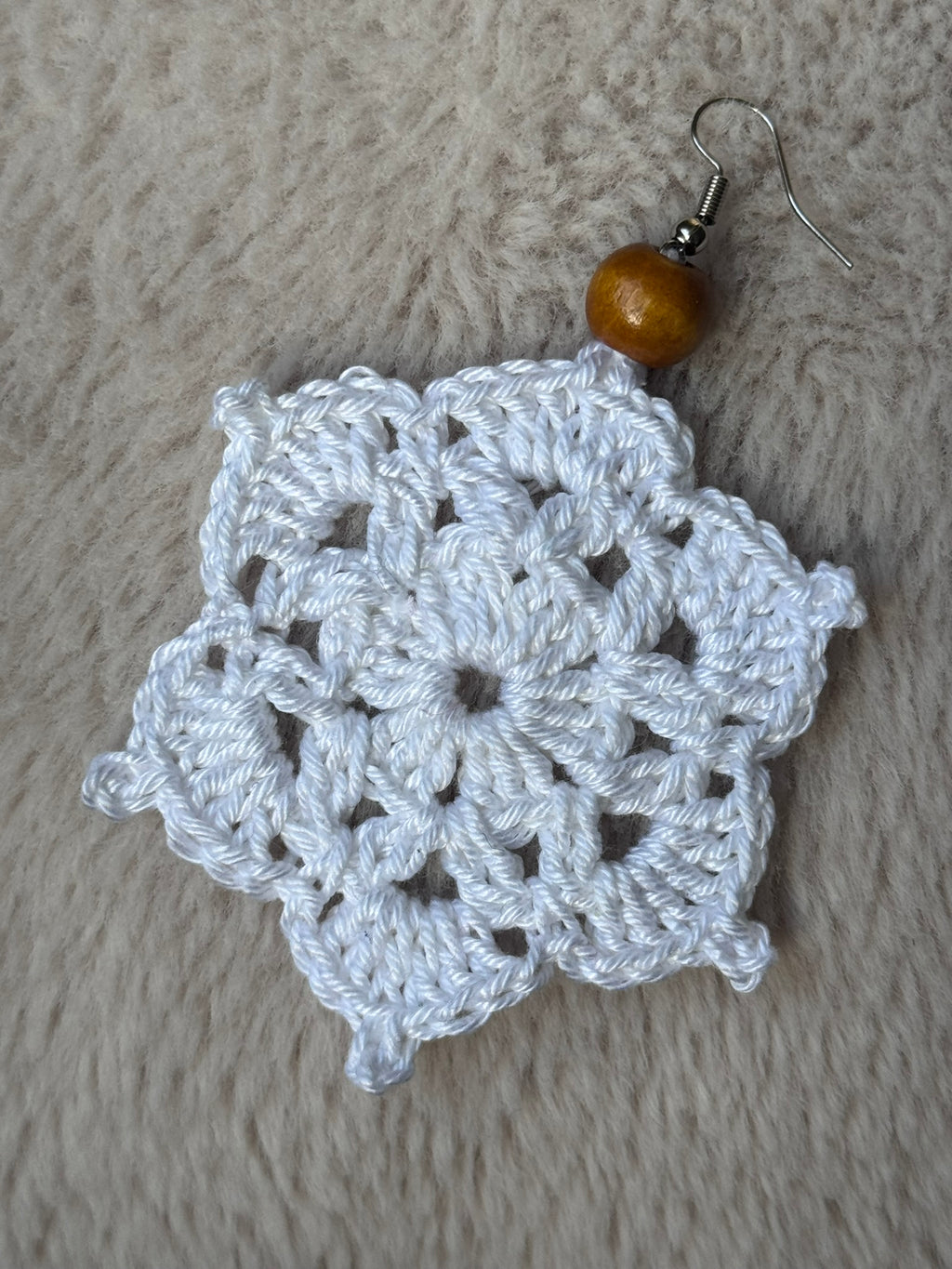 Lacy Flower Crochet Earrings PDF Pattern | Boho Star Snowflake Earring Tutorial | Easy Crochet Jewelry Pattern for Beginners