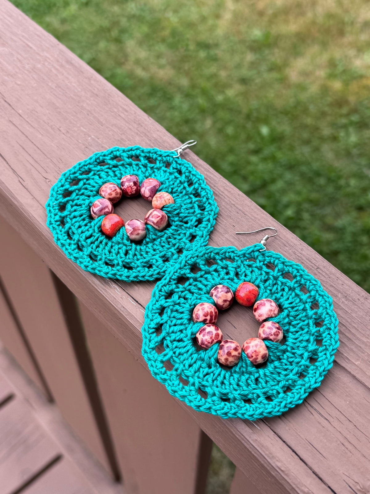 Boho Beaded Crochet Earrings Pattern