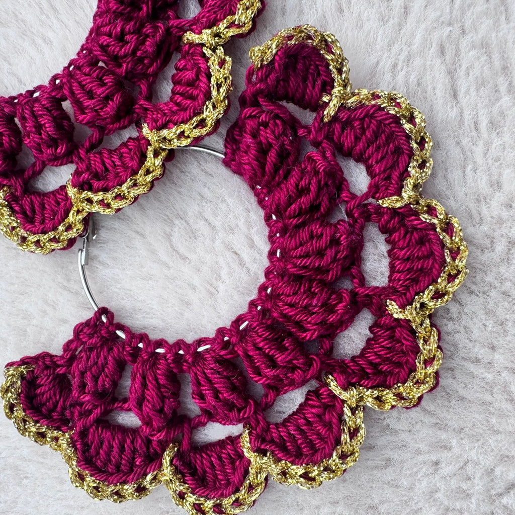 Crochet Hoop Earrings Pattern — Elegant Lace Statement Jewelry PDF Tutorial