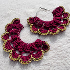 Crochet Hoop Earrings Pattern — Elegant Lace Statement Jewelry PDF Tutorial