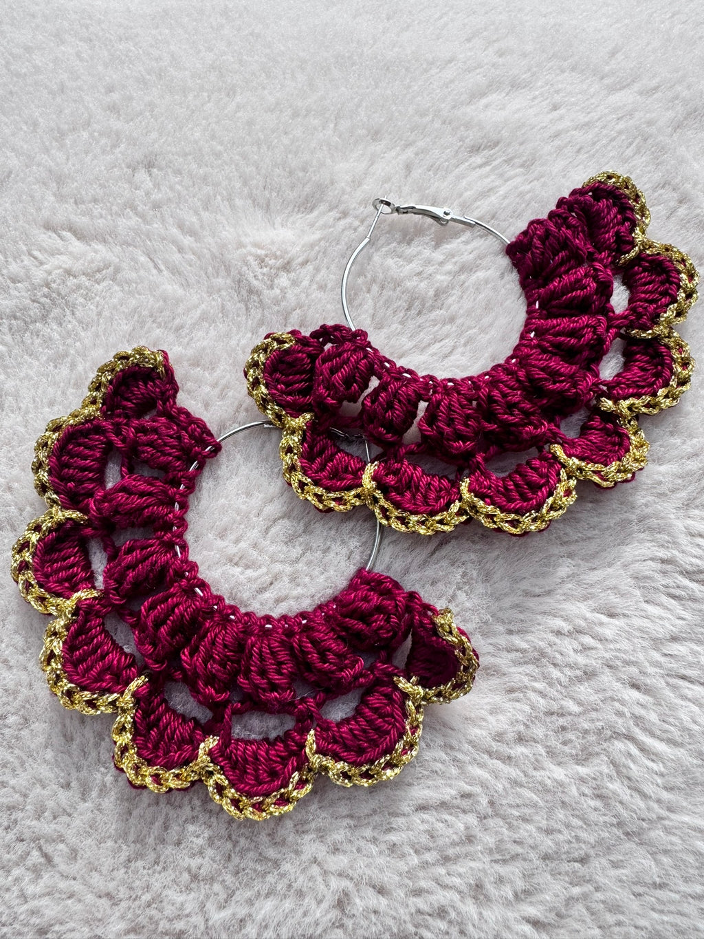 Crochet Hoop Earrings Pattern — Elegant Lace Statement Jewelry PDF Tutorial