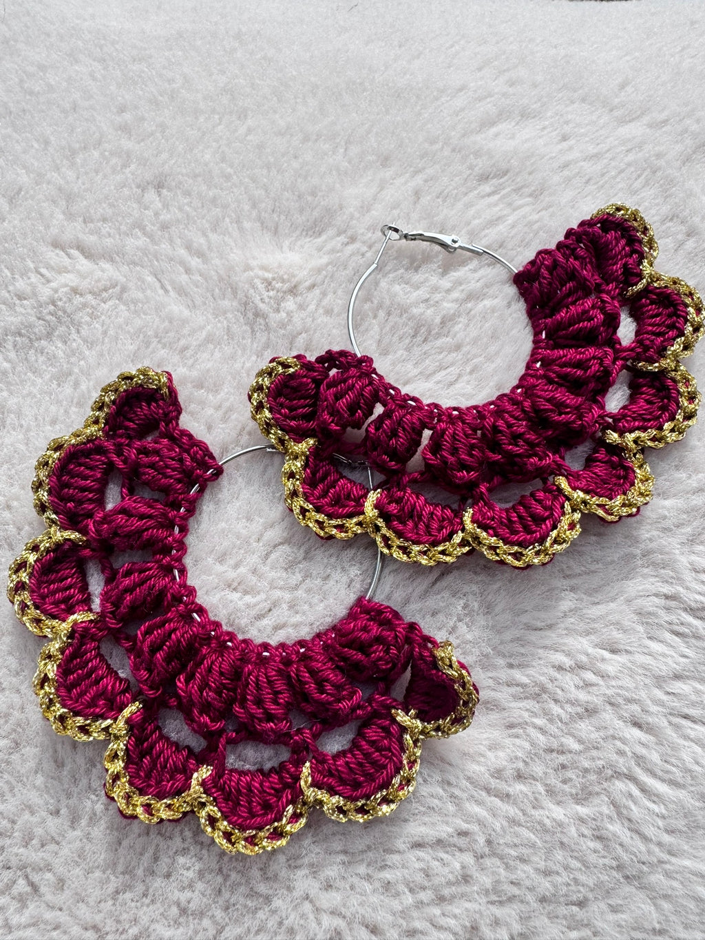 Crochet Hoop Earrings Pattern — Elegant Lace Statement Jewelry PDF Tutorial
