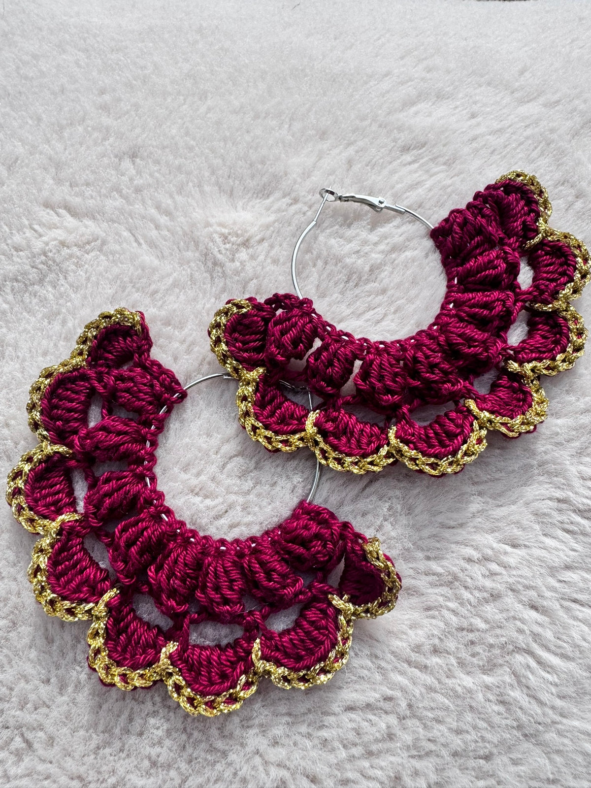 Crochet Hoop Earrings Pattern — Elegant Lace Statement Jewelry PDF Tutorial