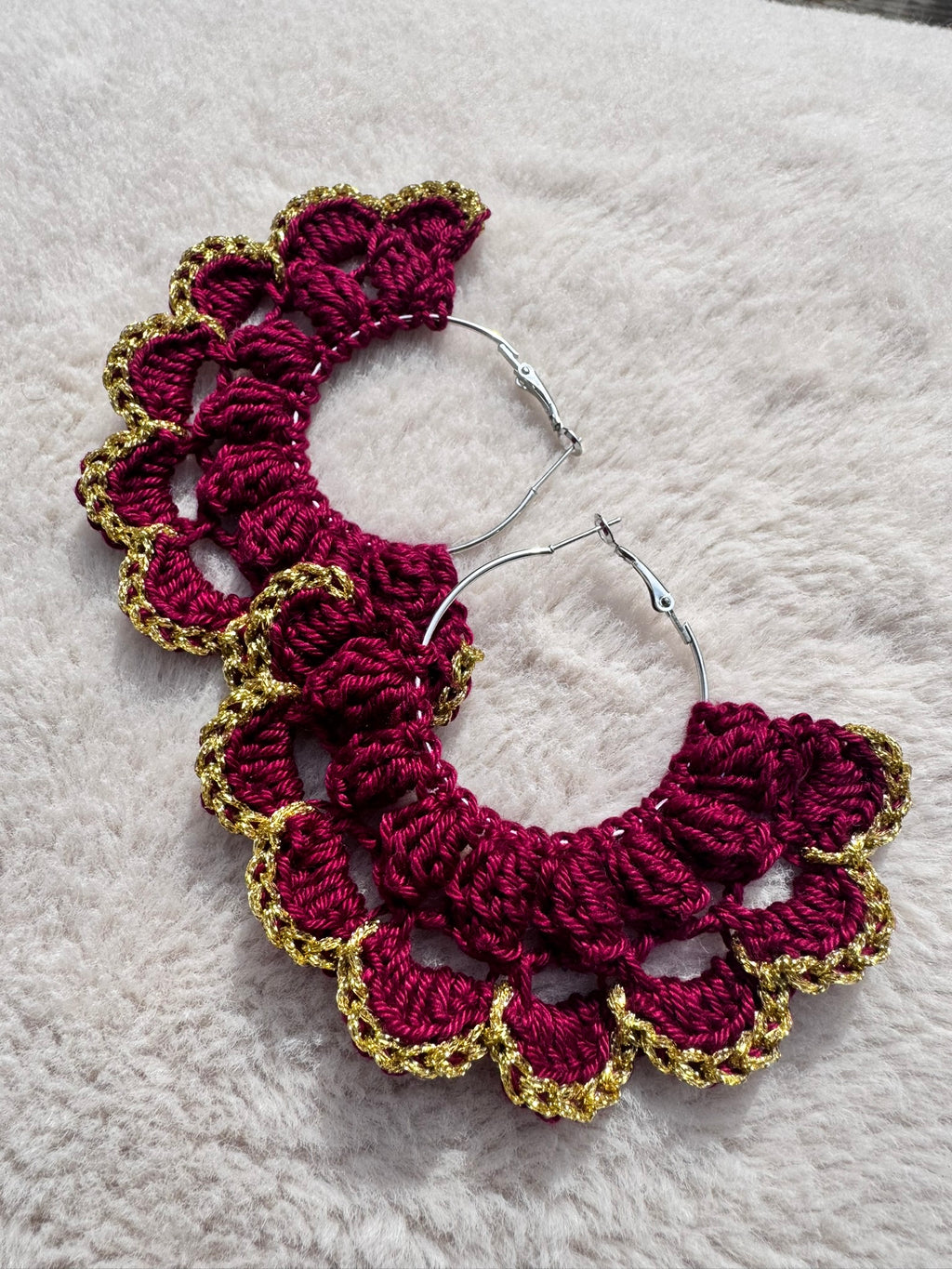 Crochet Hoop Earrings Pattern — Elegant Lace Statement Jewelry PDF Tutorial