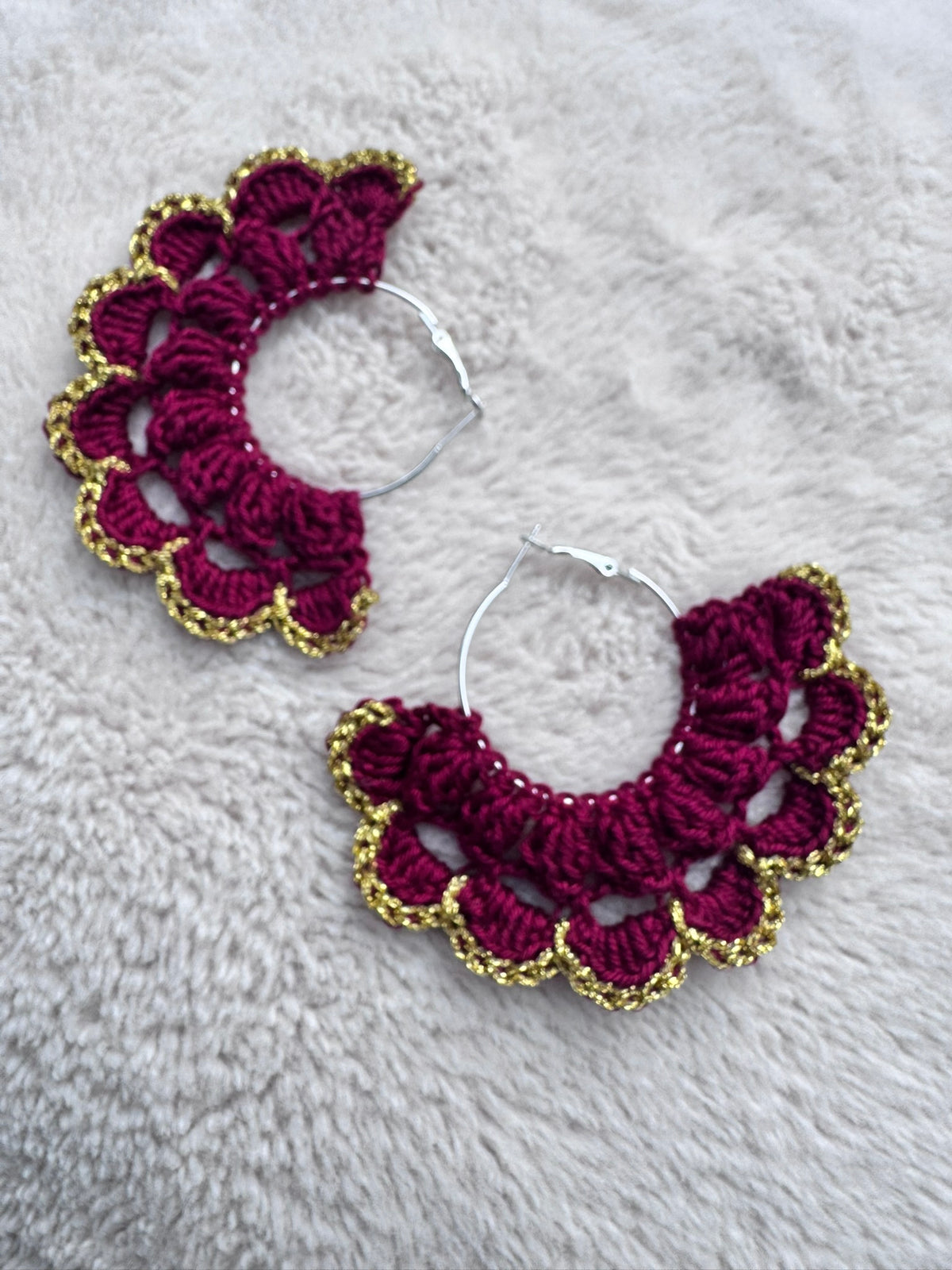 Crochet Hoop Earrings Pattern — Elegant Lace Statement Jewelry PDF Tutorial