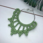 🌿 Elegant Crochet Hoop Earrings – Digital Pattern