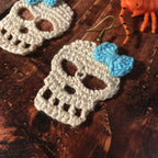 Skull Crochet Earrings Pattern | Halloween Digital Download (PDF)