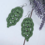 Crochet Leaf-Shaped Earrings & Patch Pattern