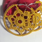 7. Flower Wreath Crochet Earrings Pattern - Instant PDF Download