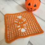 Halloween crochet coaster tutorial, Skull coaster pattern, written filet skull pattern, PDF file  for beginners