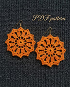 Crochet Earring Pattern – Intricate Lace Earrings PDF Download
