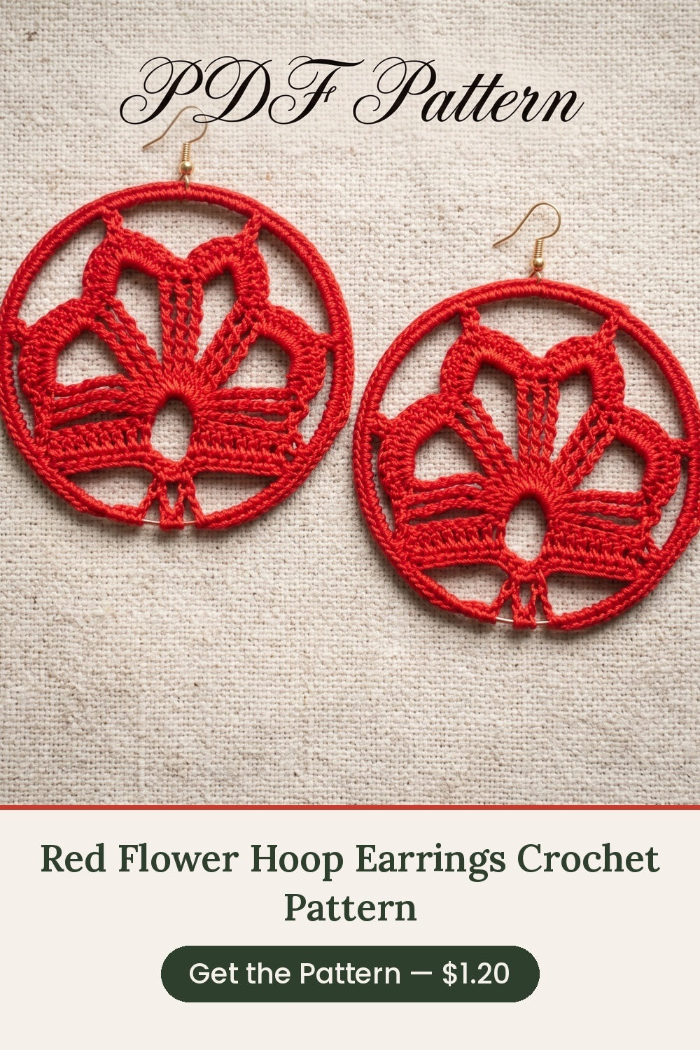 Flowery Openwork Earrings – Digital Crochet Pattern for Advanced Crocheters